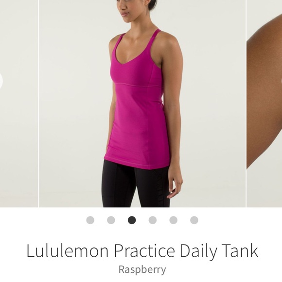 Lululemon daily practice tank in raspberry. - Picture 4 of 4